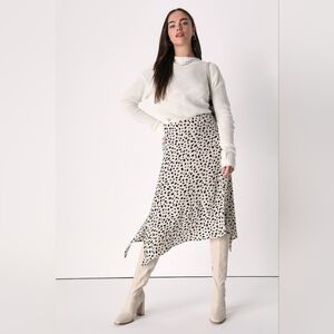 Lulu's Leopard Print Asymmetrical Skirt